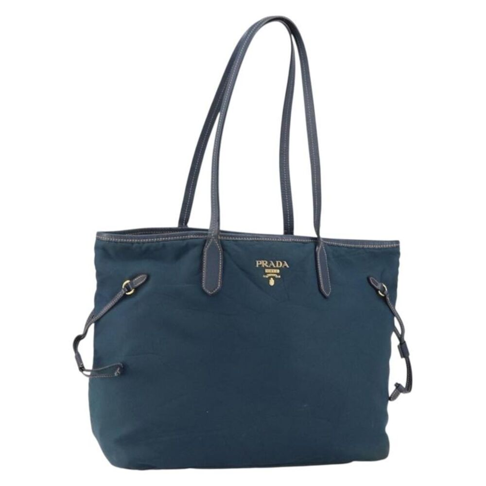 Prada Vintage Tote Tessuto Navy Nylon Tote Bag Bag